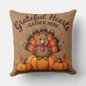 Grateful Hearts Thanksgiving Turkey クッション (裏面)