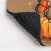 Grateful Hearts Thanksgiving Turkey マウスパッド (コーナー)