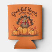 Grateful Hearts Thanksgiving Turkey Orange 缶クーラー (裏面)