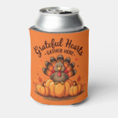 Grateful Hearts Thanksgiving Turkey Orange 缶クーラー (缶裏面)