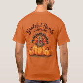 Grateful Hearts Thanksgiving Turkey Tシャツ (裏面)