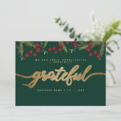 Grateful Modern Script Holly Pine business logo シーズンカード (スタンド正面)