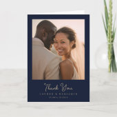 Grateful Navy Classic Photo サンキューカード (正面)