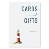 Grateful Navy Minimalist Lighthouse テーブルナンバー (裏面)