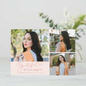 Grateful Peach Multi Photo Graduation 案内状 (スタンド正面)