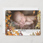 Grateful Photo Birth Announcement  案内状 (正面)