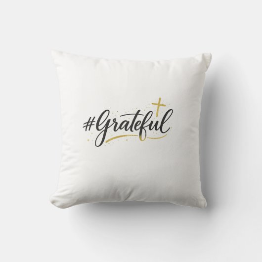 #grateful Pillow クッション (正面)