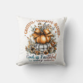 Grateful Thankful Blessed クッション (正面)