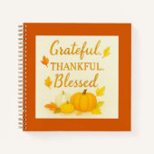 Grateful. Thankful. Blessed. — 水彩秋 ノートブック (正面)
