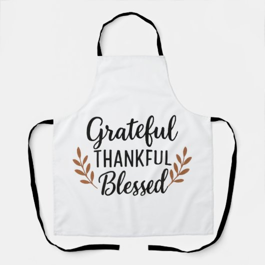 Grateful, Thankful, Blessed Apron エプロン (正面)