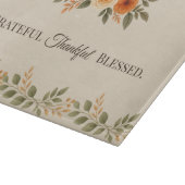 Grateful Thankful Blessed Fall Floral カッティングボード (角)