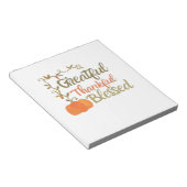 Grateful Thankful Blessed Fall Quote  Autumn Thank ノートパッド (アングル)