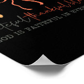 Grateful Thankful Blessed God's Faithful Christian ポスター (角)