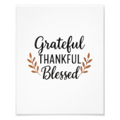 Grateful, Thankful, Blessed Poster フォトプリント (正面)