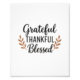 Grateful, Thankful, Blessed Poster フォトプリント