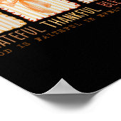 Grateful Thankful Blessed Religious Christian  ポスター (角)