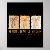 Grateful Thankful Blessed Religious Christian  ポスター (正面)