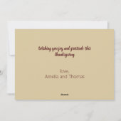 Grateful & Thankful Harvest Roman Campagna  シーズンカード (裏面)