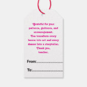 Grateful to the teacher ギフトタグ (裏面)