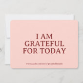 Grateful Today Card, Self-Love Custom Gift for Her シーズンカード (正面)