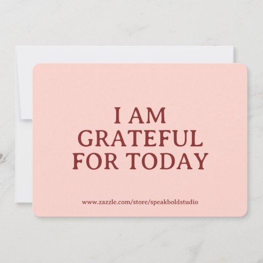 Grateful Today Card, Self-Love Custom Gift for Her シーズンカード (正面)