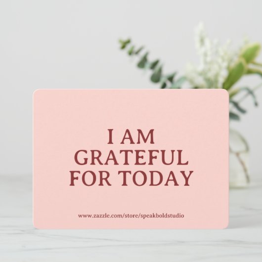Grateful Today Card, Self-Love Custom Gift for Her シーズンカード (スタンド正面)