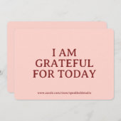 Grateful Today Card, Self-Love Custom Gift for Her シーズンカード (正面/裏面)