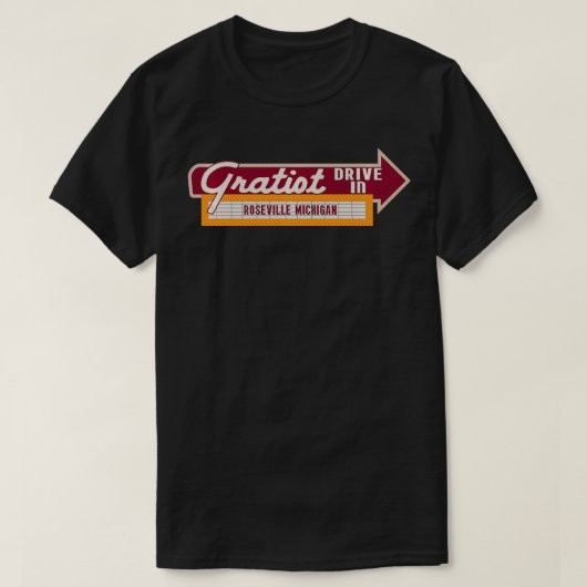 Gratiot Drive In (Roseville MI)  Tシャツ (デザイン正面)