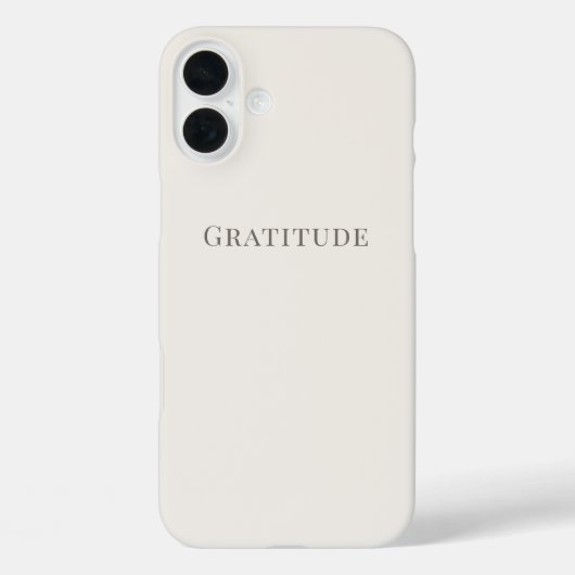 Gratitude – シンプルなタイポグラフィ Case-Mate iPhoneケース (裏面)