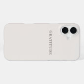 Gratitude – シンプルなタイポグラフィ iPhoneケース (裏面横)