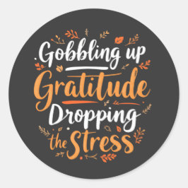  "Gratitude and Stress Relief Motivational ラウンドシール