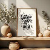 Gratitude Changes Everything Wall Art Print ポスター
