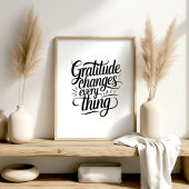 Gratitude Changes Everything Wall Art Print ポスター