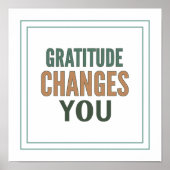 Gratitude Changes You Psalm 107 1 Spiritual ポスター (正面)