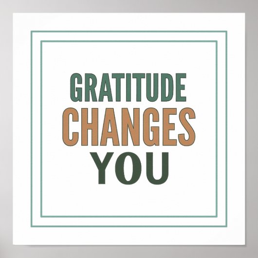 Gratitude Changes You Psalm 107 1 Spiritual ポスター (正面)