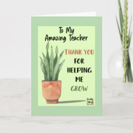 Gratitude for the Teacher Card カード