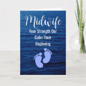 Gratitude for Your Guidance | Midwife New Baby  サンキューカード (正面)