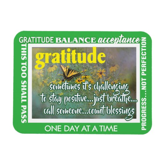 gratitude inspirational magnet マグネット (横)