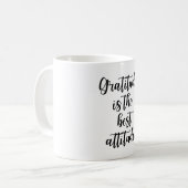 Gratitude Is the Best Attitude Inspirational Quote コーヒーマグカップ (正面左)