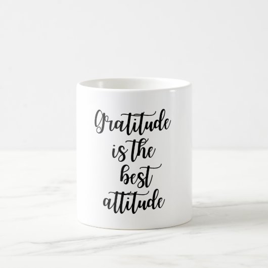 Gratitude Is the Best Attitude Inspirational Quote コーヒーマグカップ (中央)