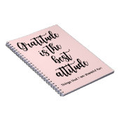 Gratitude is the best Attitude Pink Journal Book ノートブック (右側)
