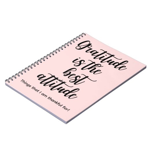 Gratitude is the best Attitude Pink Journal Book ノートブック (左側)