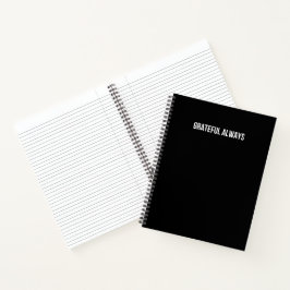 Gratitude Journal – Black & White Grateful Always ノートブック