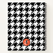 Gratitude Journal Houndstooth Black and White ノートブック (裏面)