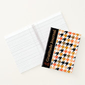 Gratitude Journal Houndstooth Orange Autumn Colors ノートブック (内部)