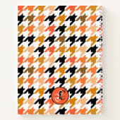 Gratitude Journal Houndstooth Orange Autumn Colors ノートブック (裏面)