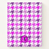 Gratitude Journal Houndstooth Purple and White ノートブック (裏面)