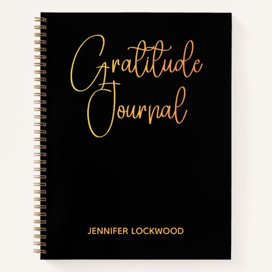 Gratitude Journal I Modern Calligraphy Notebook ノートブック (正面)