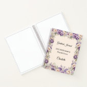 Gratitude journal lavender champagne florals ノートブック (内部)