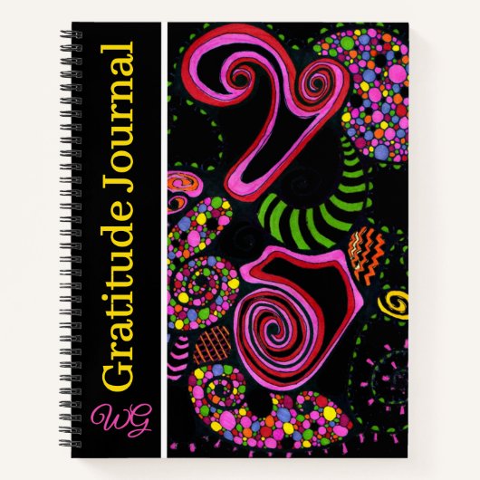 Gratitude Journal Personalized Doodle Dreams ノートブック (正面)